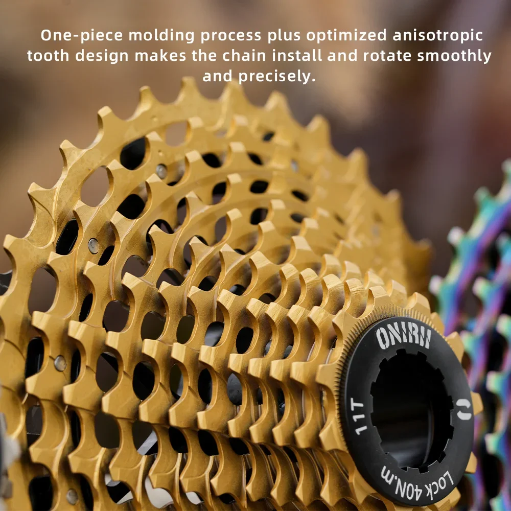 ONIRII CNC Road Bike Cassette 12 Speed 11-32T 11S-34T Ultralight Hollow HG Freewheel 12V Plated Gold Silver Rainbow Sprocket NEW