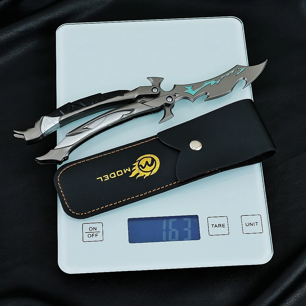22cm Valorant Reaver 3.0 Butterfly-Messer Metall-Klappmesser-Modell – Gaming-Fan-Trainingsspielzeug, Sammlerstück und Ausstellungsstück – Detail 19