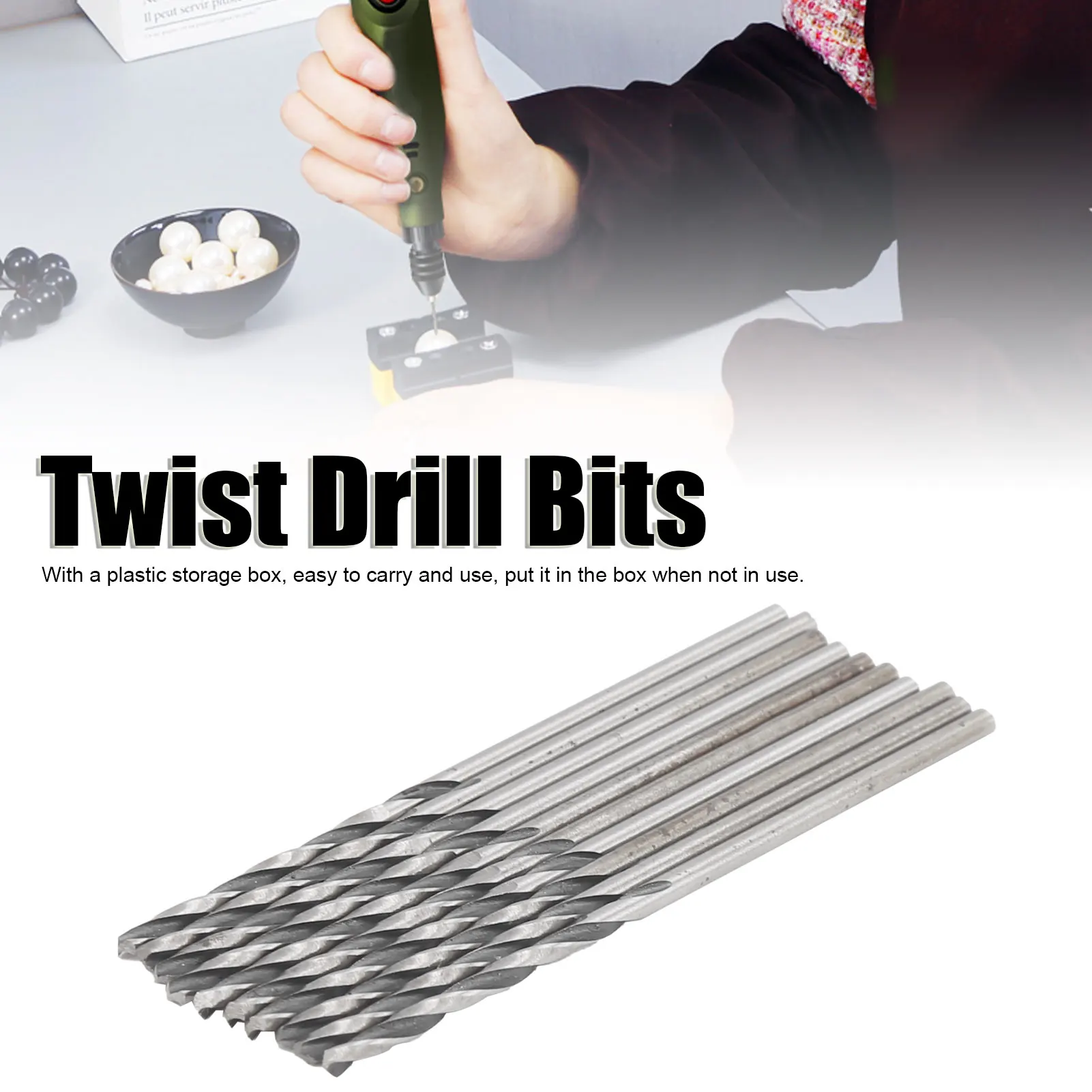 10 шт., спиральные сверла с прямым хвостовиком для ювелирных изделий, бусины, перфораторы, 1,6 мм, спиральные сверла с прямым хвостовиком, сверла