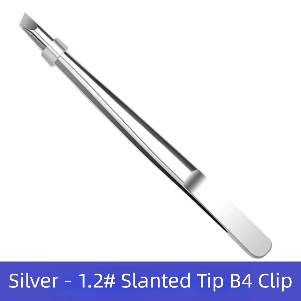 Stainless Steel Eyebrow Tweezers Flat Slant Tip High Precision Facial Hair Tweezers False Eyelashes Tweezers Face Hair Removal