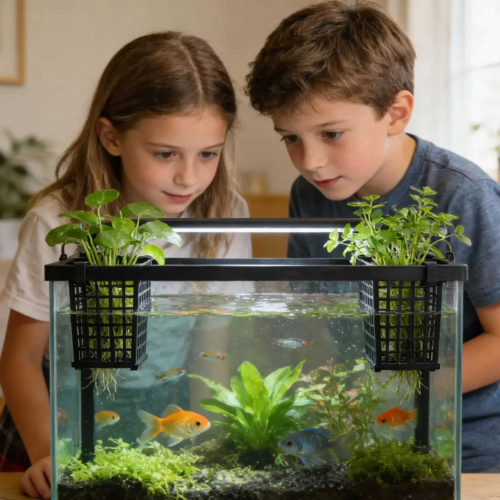 Aquarium Plant Holder Adjustable Height Cultivation Pot Aquarium Plant Pots With Extendable Hook And Suction Cup For Fish Tank