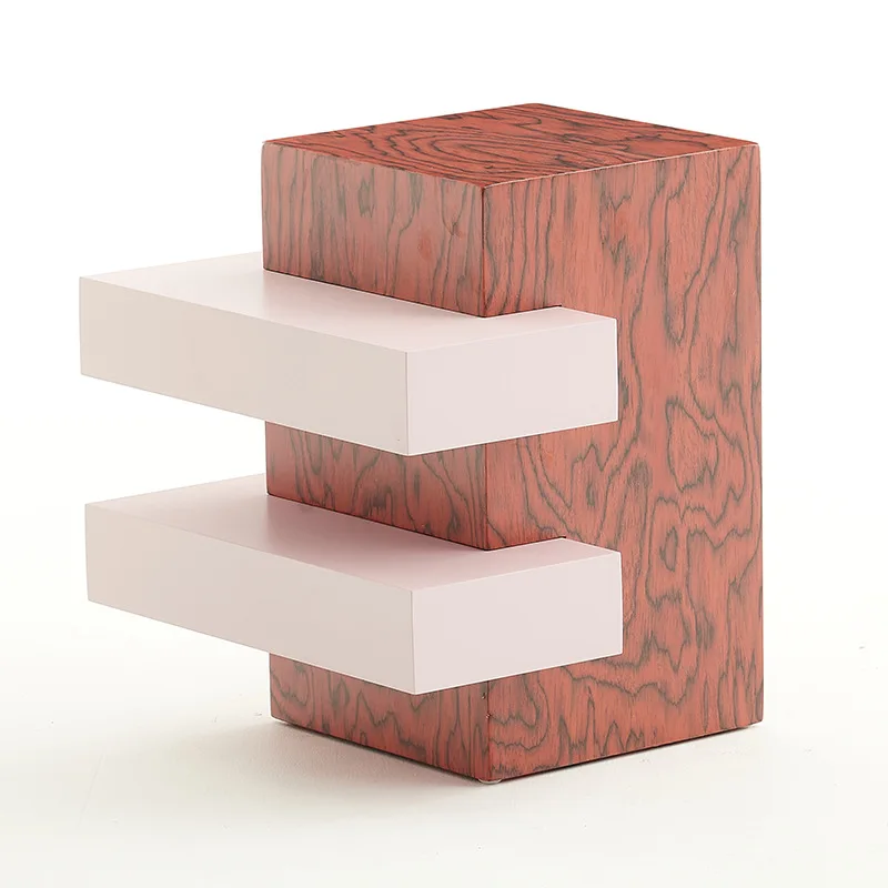 Creative bedside table side table coffee table simple Italian light luxury MDF study room living room book bar side table