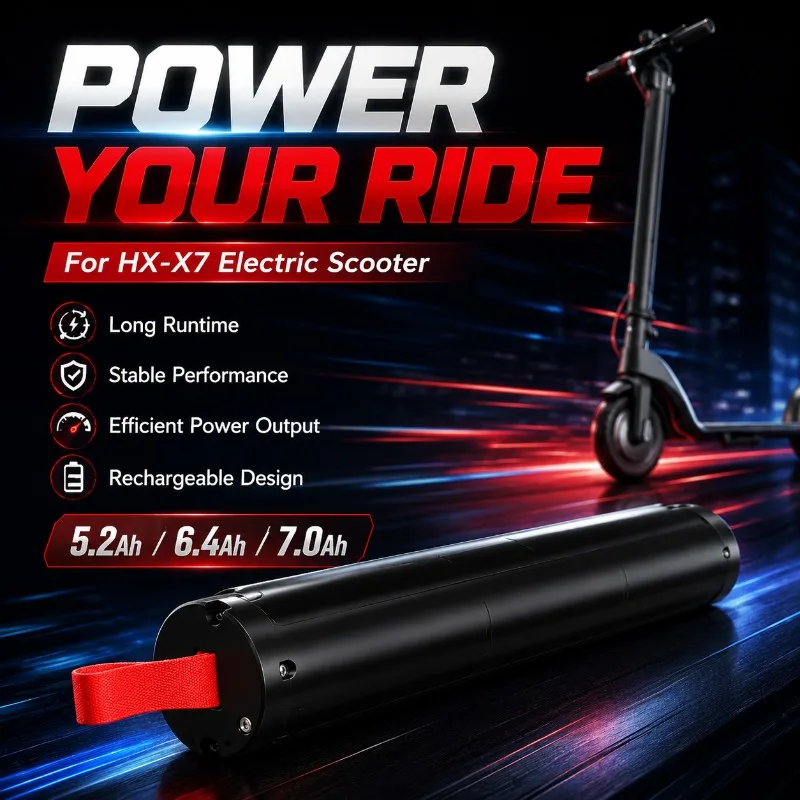 36V 6.4Ah Lithium Battery Pack for HX-X7 Folding Electric Scooter Long Range Lightweight Portable Power Replacement Battery Pack