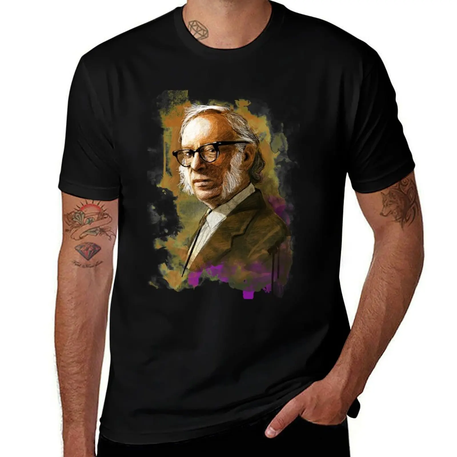 t for Isaac graphic Portrait shirts man T-Shirt Asimov men man t shirt