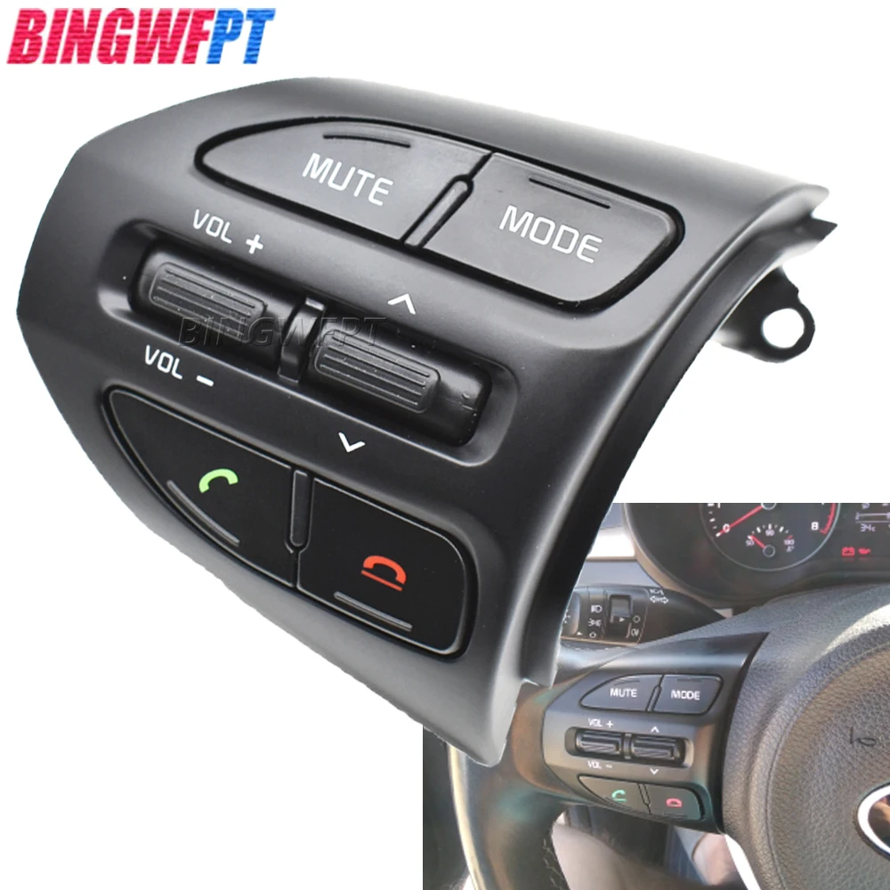 Multifunctional Quality Steering Wheel Button for Kia RIO 2018-2021 X-LINE K2 RIO 4 Cruise Control Remote Volume BT Car Switches