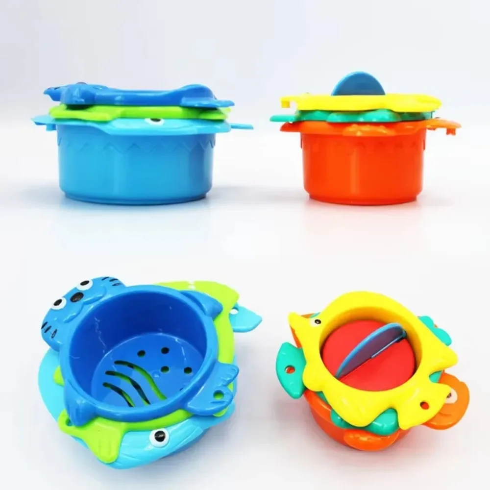 6 unids/set de juguete de baño para bebé, flotador de agua, baño clásico, juguetes de piscina para niños, pez, Animal, juego divertido para niños, juguetes de regalo