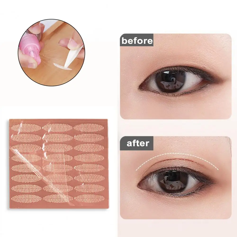 Sweatproof Double Eyelid Tape 5 Sheets Double Eyelid Stickers Net Mesh Lace Adhesive Natural Cosmetic Supply for Beautiful