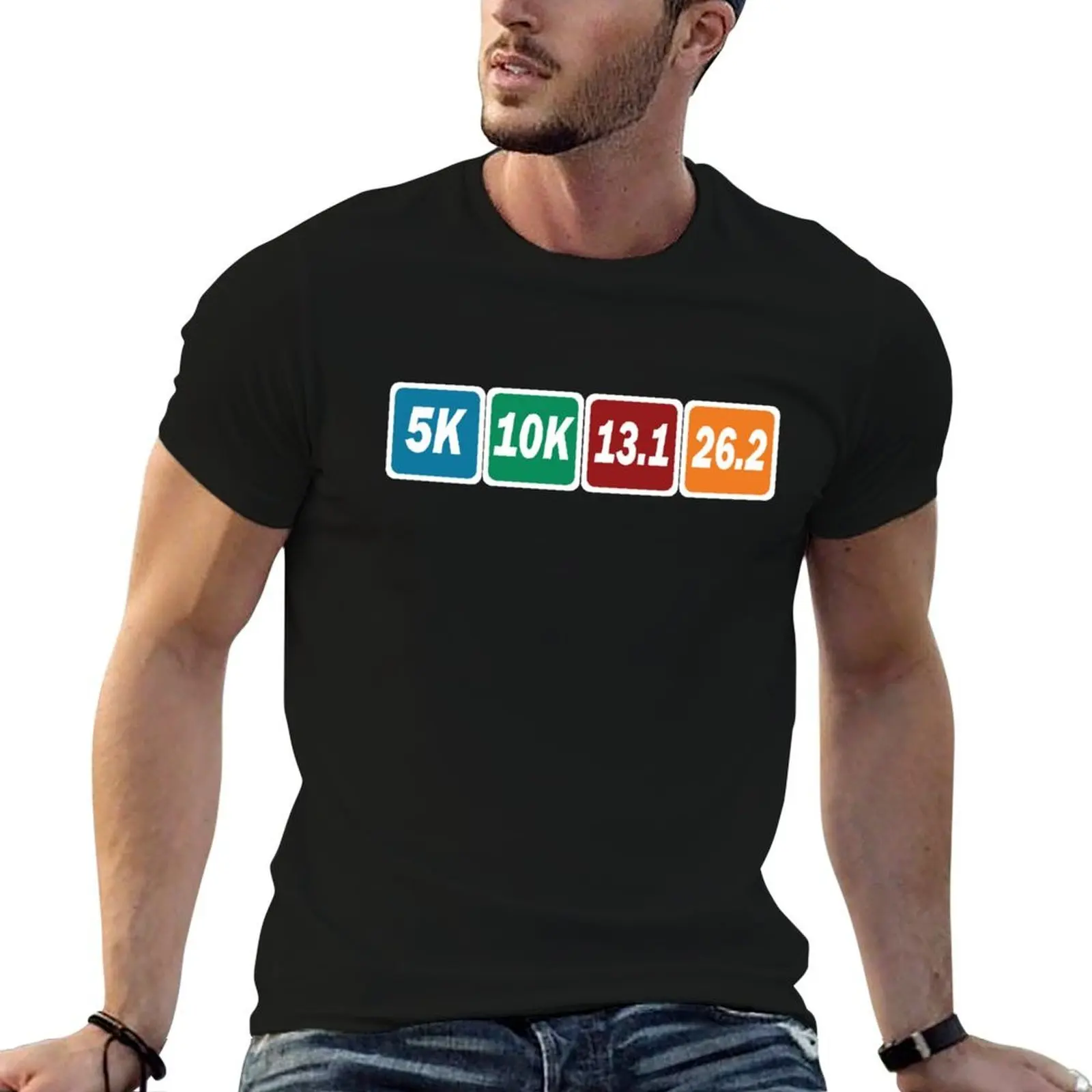 Marathon Runner Gifts Women Men 5K 10K 13.1 26.2 Marathoner T-Shirt boys animal print blue archive mens t shirt