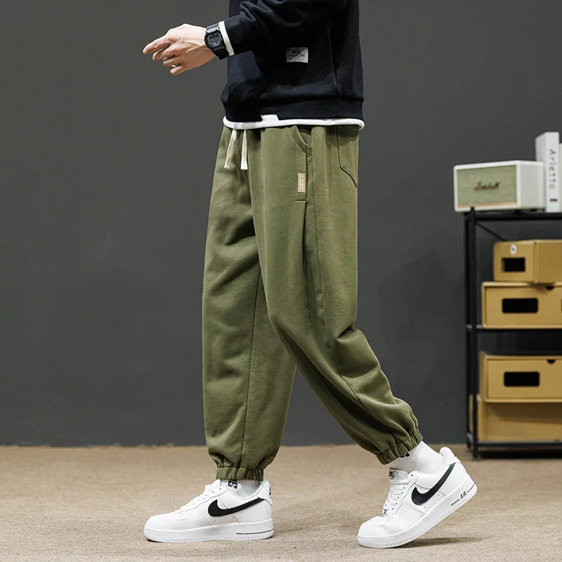 Korean Fashion Pants for Men 2024 New Spring and Autumn Loose Ankle Sports Male Pants Men Clothing Plus Size 8XL