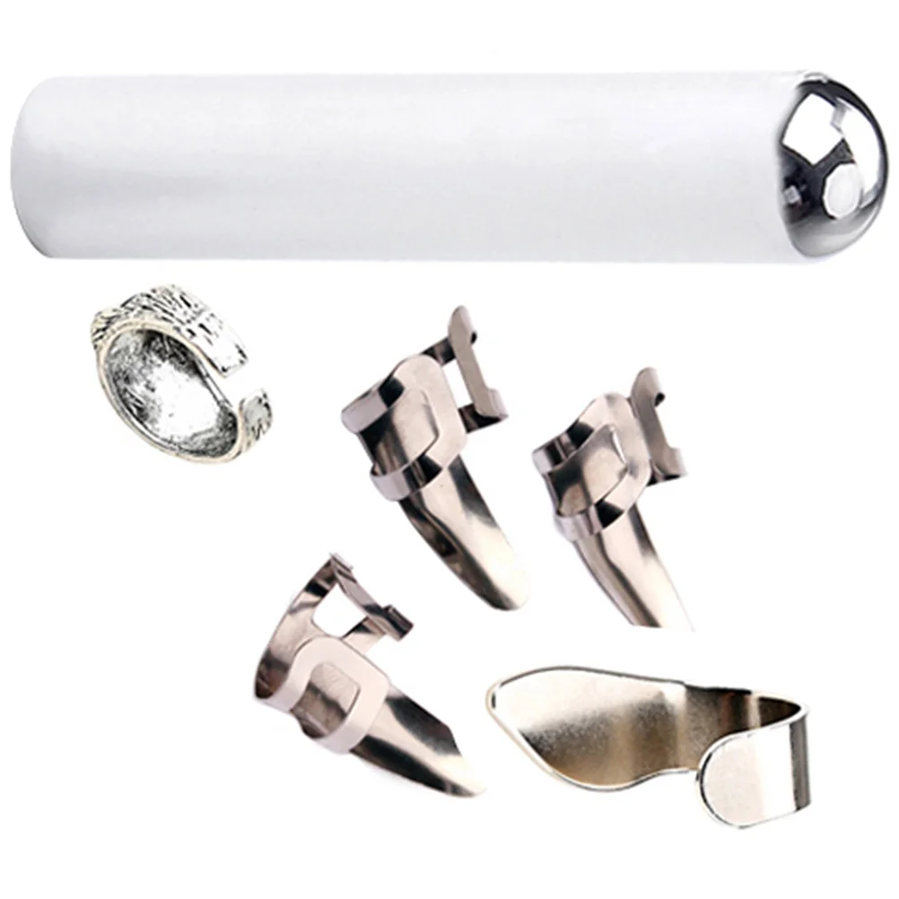 

1 set Cat Eye Ring Set Guitar Accessories Metal Slide Tone Bar Stainless Steel Finger Slider Practical Guitar Supplies Musical