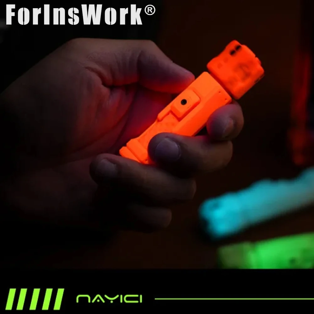 MUYI Luminous Version Musketeer Fidget Slider Luminous Toys Stress Relief Toys Hand Spinner Desk Toy