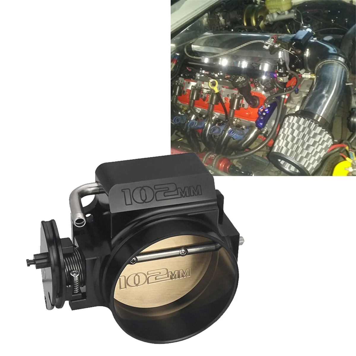 Black 102mm Throttle Body for LS1 LS2 LS3 LS6 LSX LS7