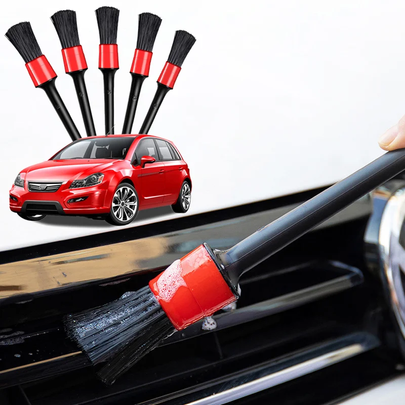 

5PCS Detailing Brush Set Car Brushes Car Detailing Brush For Car Cleaning Detailing Brush Dashboard Air Outlet Wheel Brush