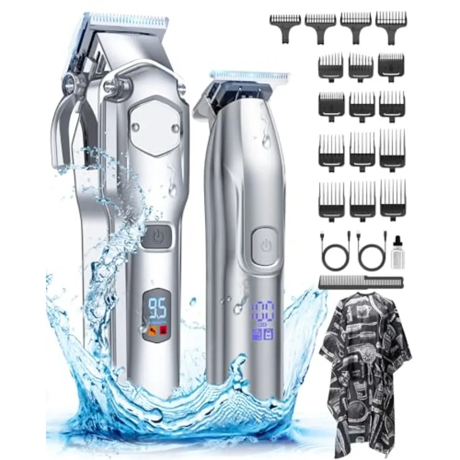 

Clippers and Trimmers Set Hair Clippers for Men Cordless Mens Clippers and Grooming Set Barber Clippers Set