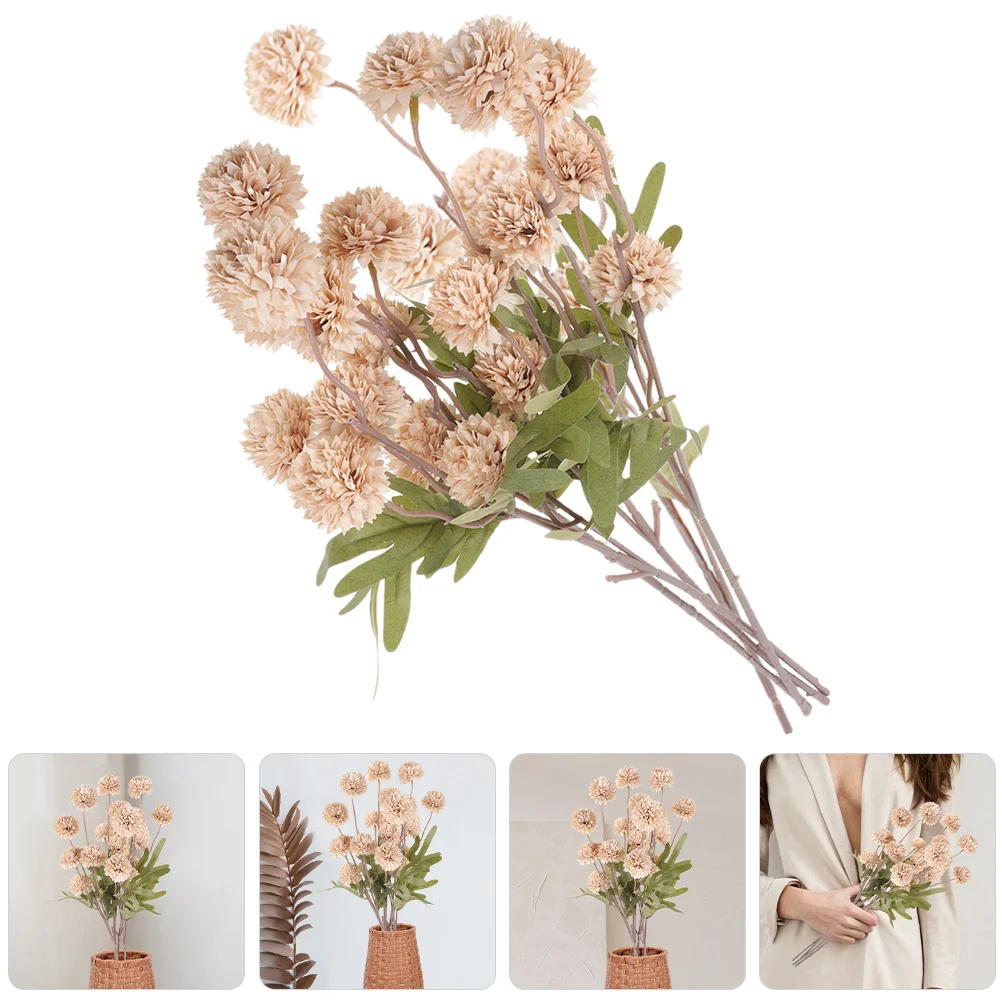 

5 Pcs Indoor Plants Artificial Flowers Decorations White Diy Arrangement Materials