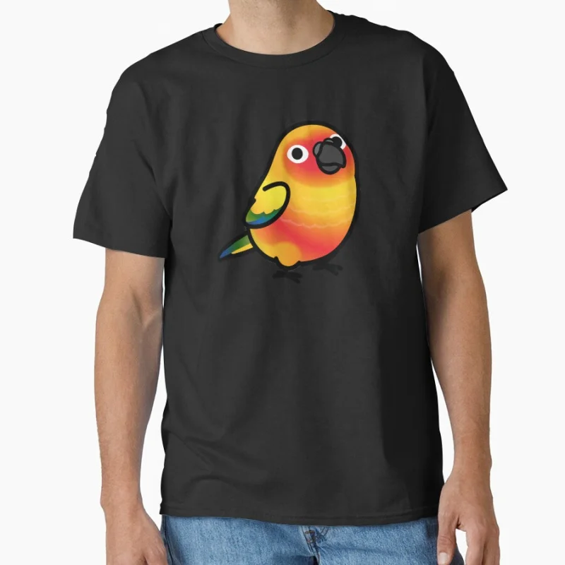 

Chubby Sun Conure 1126 Cute Pet bird Gift T shirt for man Large size Tops Funny parrot Graphic Printed clothes