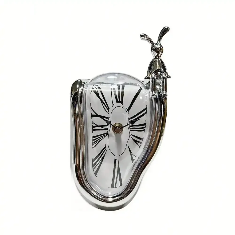 Surrealistic Melting Clock Silent Melting Wall Clock Salvadoran Dali Style Decorative Roman Digital Clock Retro Wall Clock