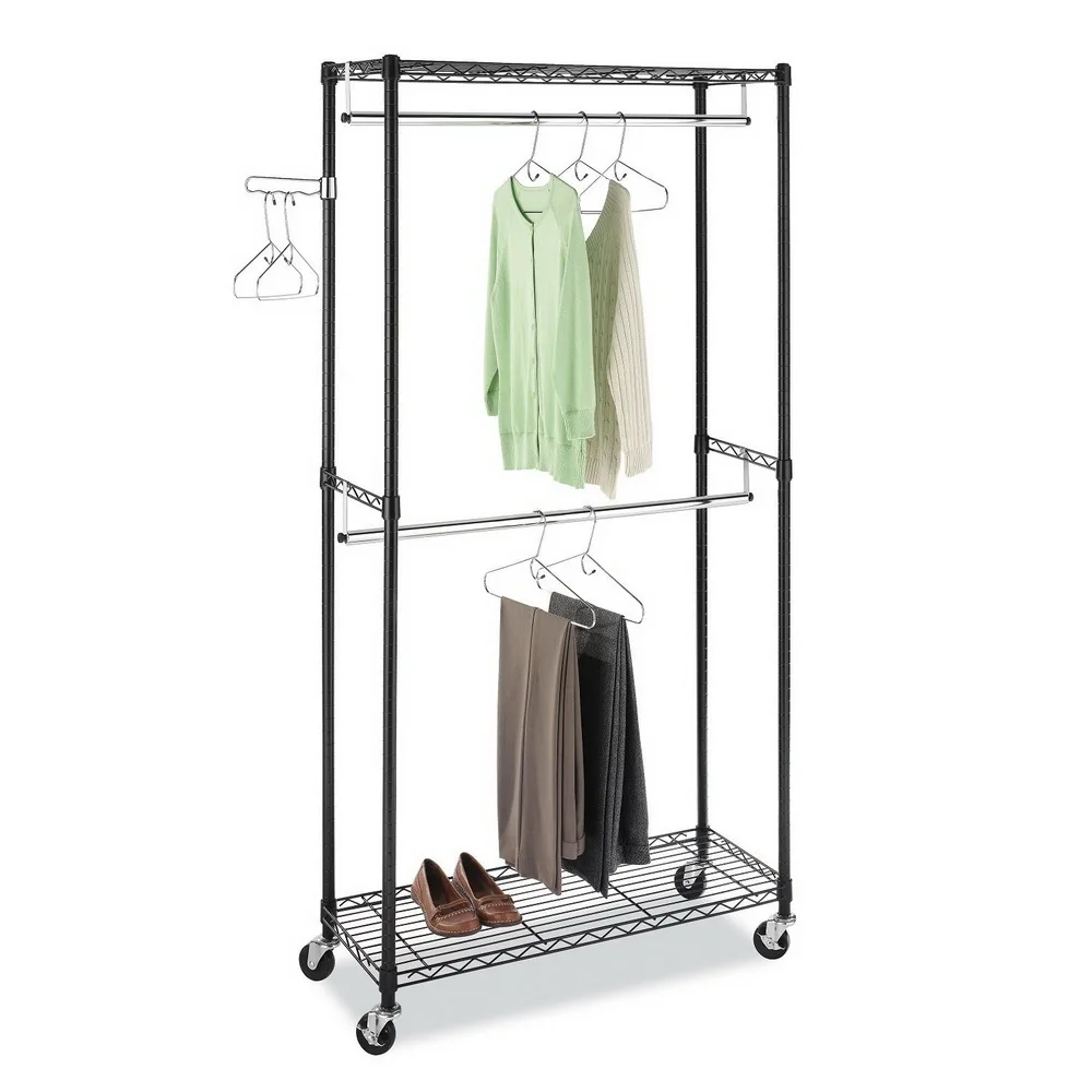 Closet Organizer Garment Rack Clothes Hanger Home Shelf Heavy Duty Furniture