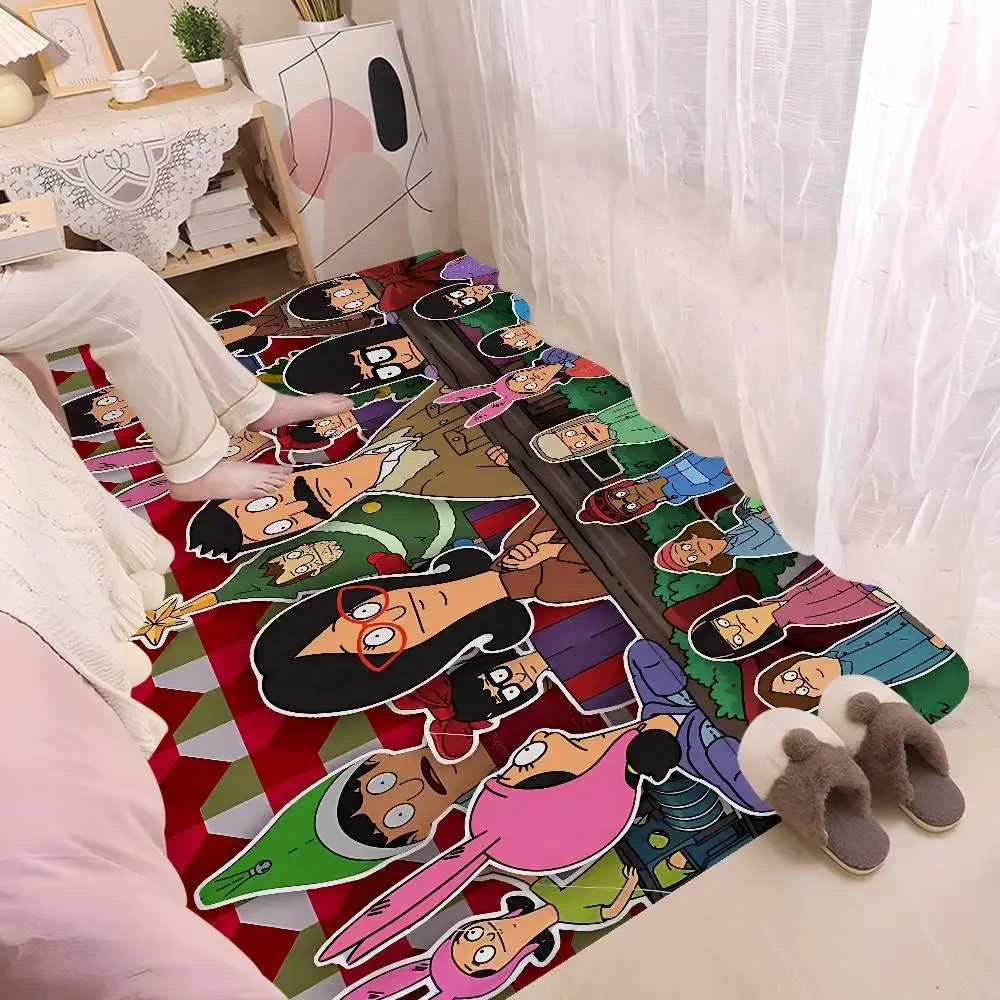 B-Bobs B-Burgers Hallway Carpet Retro Multiple Choice Living Room Kitchen Rug Non-Slip Welcome Rug