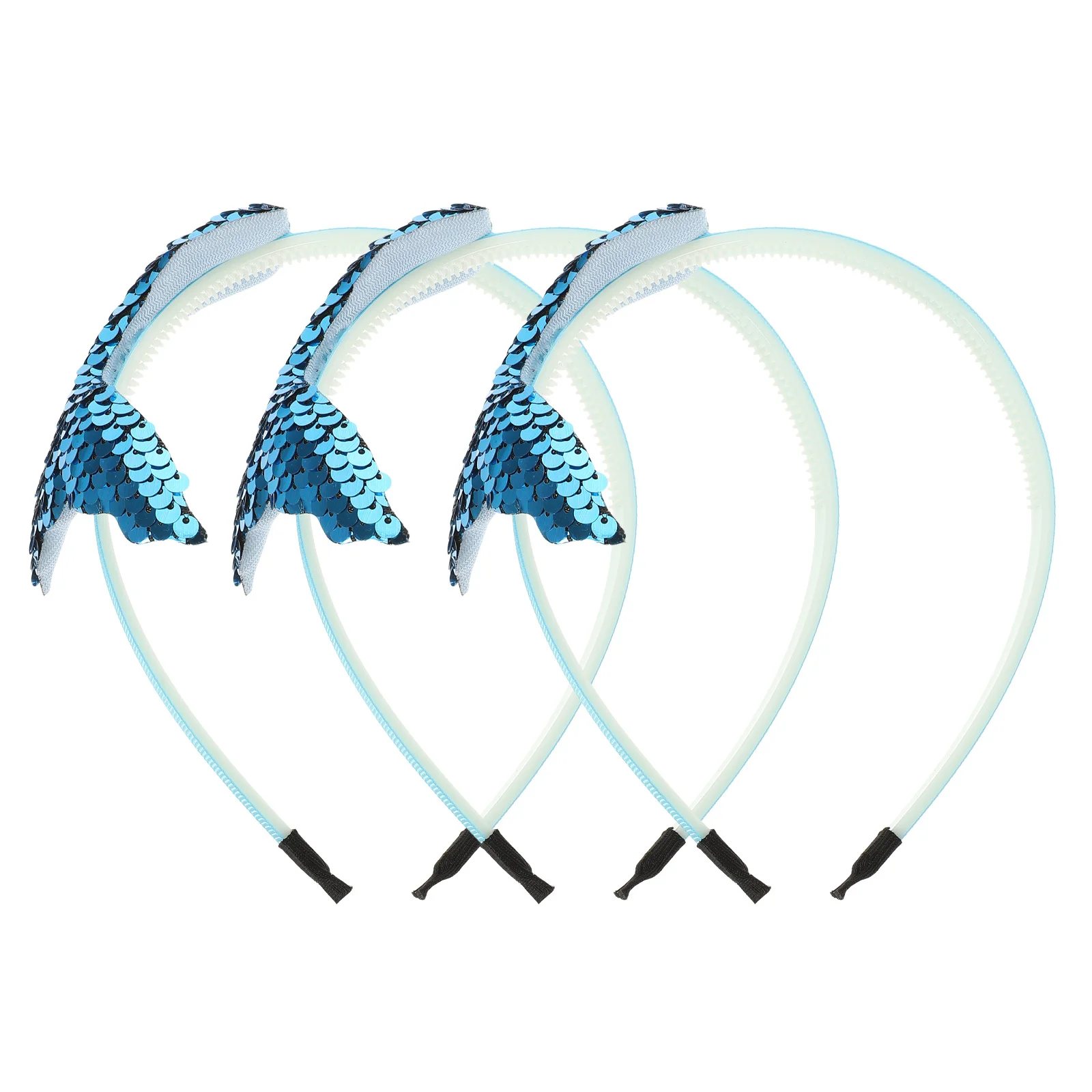 

3Pcs Girls Mermaid Headbands Sequined Sparkling Hair Accessories for Birthday Party Wedding Everyday Wear Fish Headband