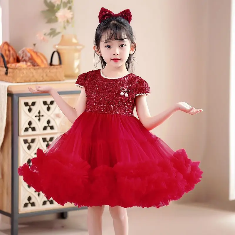 

Girls' Summer Dress Dress New Western Style Fashion Skirt Children's Sweet Formal Dress Princess Dress6Y50