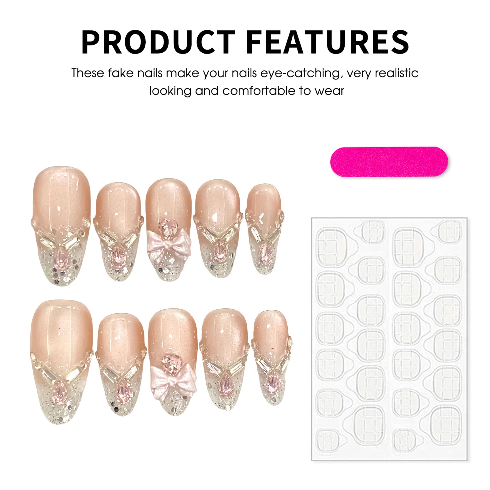 Handgemaakte kattenogen valse - Nail Art Cat Eye Pink recensie en prijs
