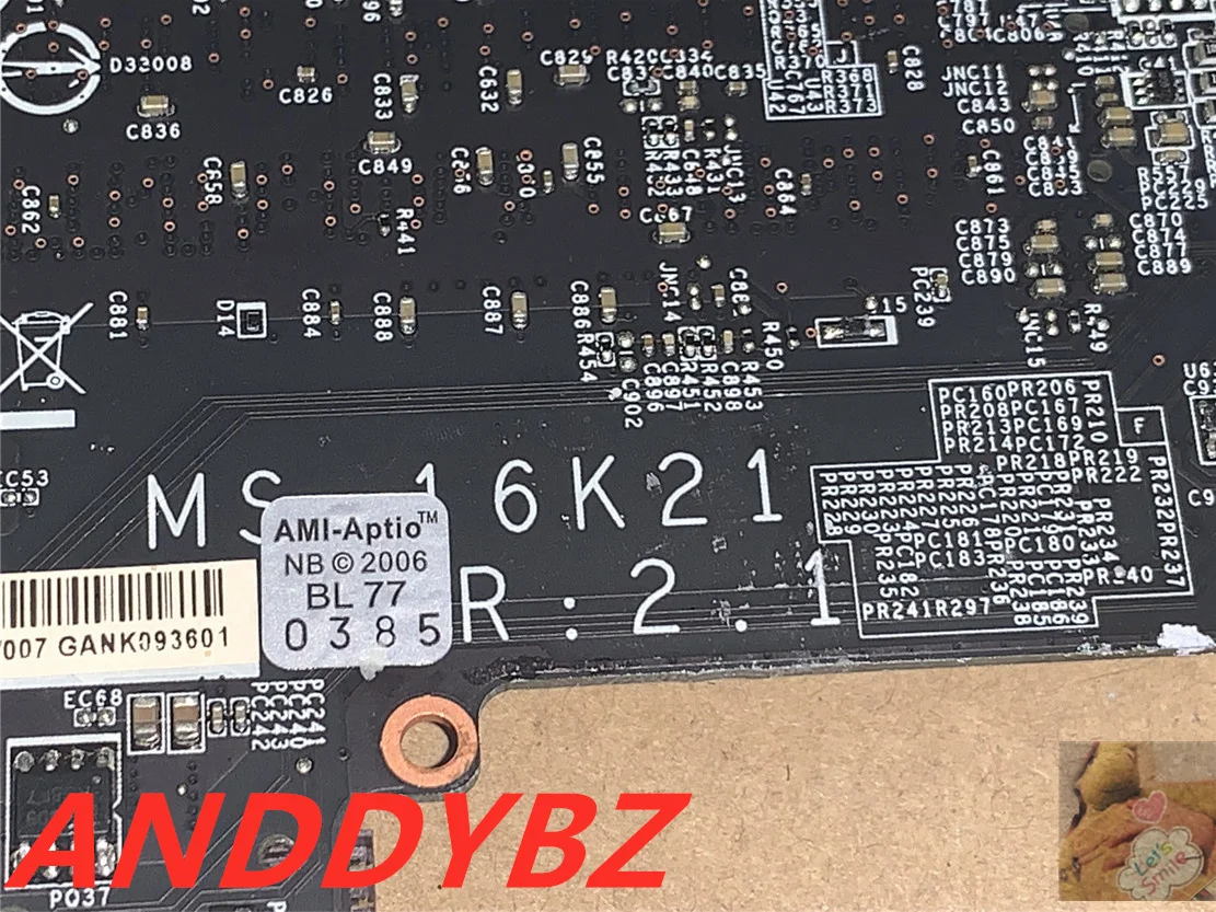 MS-16K21 ver 2.1 para msi MS-16K2 MS-17B1 gs63vr gs73vr placa-mãe do portátil com I7-6700HQ e gtx1060m tesed ok