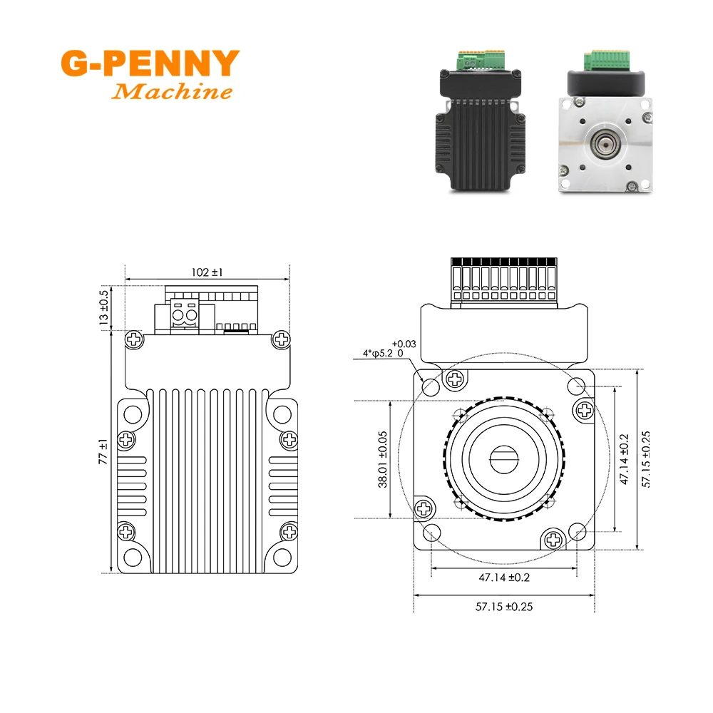 JMC 140W Integrated Servo Motor with Driver 140w 36VDC 3000rpm 0.45Nm 6.0A Mini Servo Motor & driver