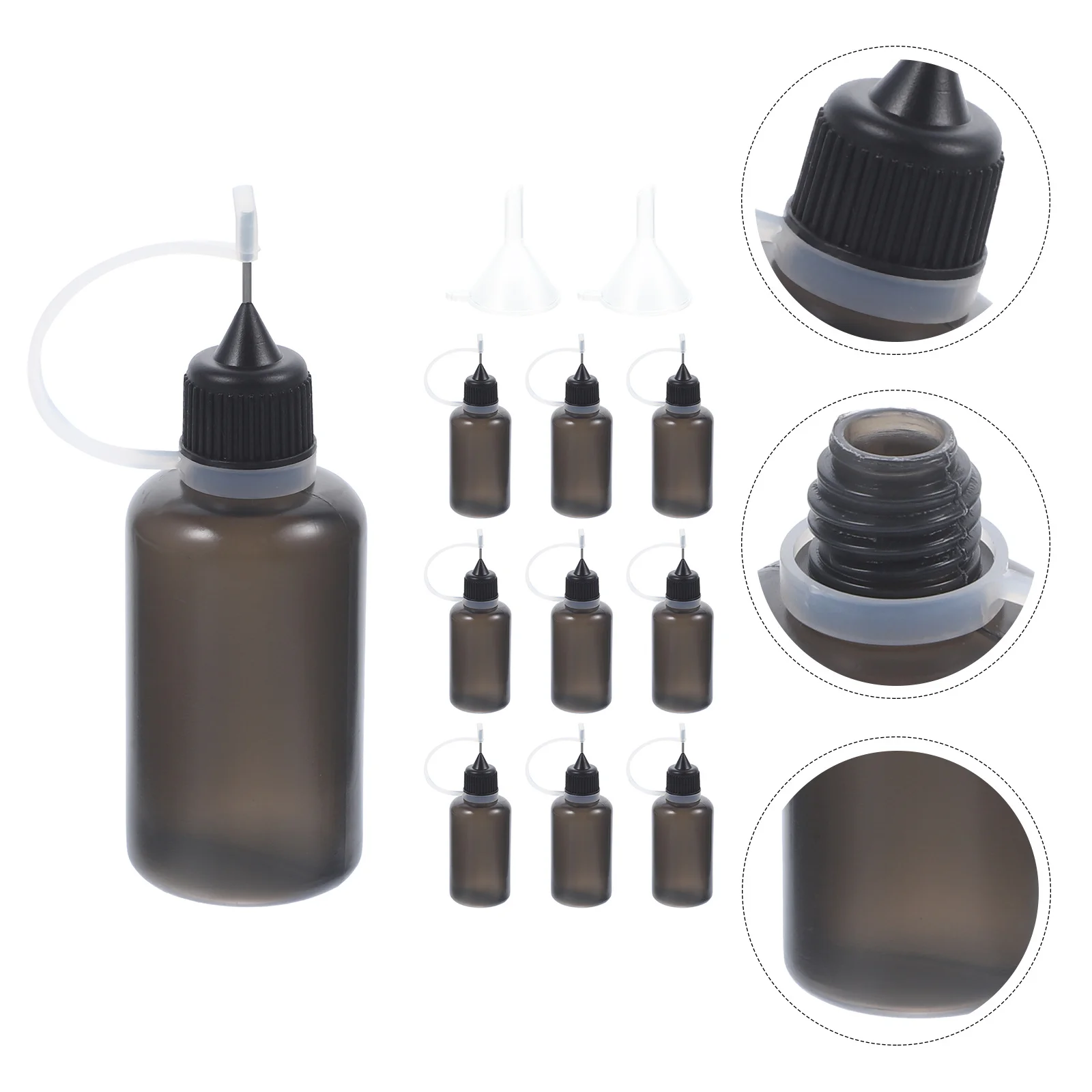 

10Pcs Needle Tip Glue Bottles Reusable Flexible Applicator Bottles Precision Dropper Funnel DIY Craft Glue Accessories