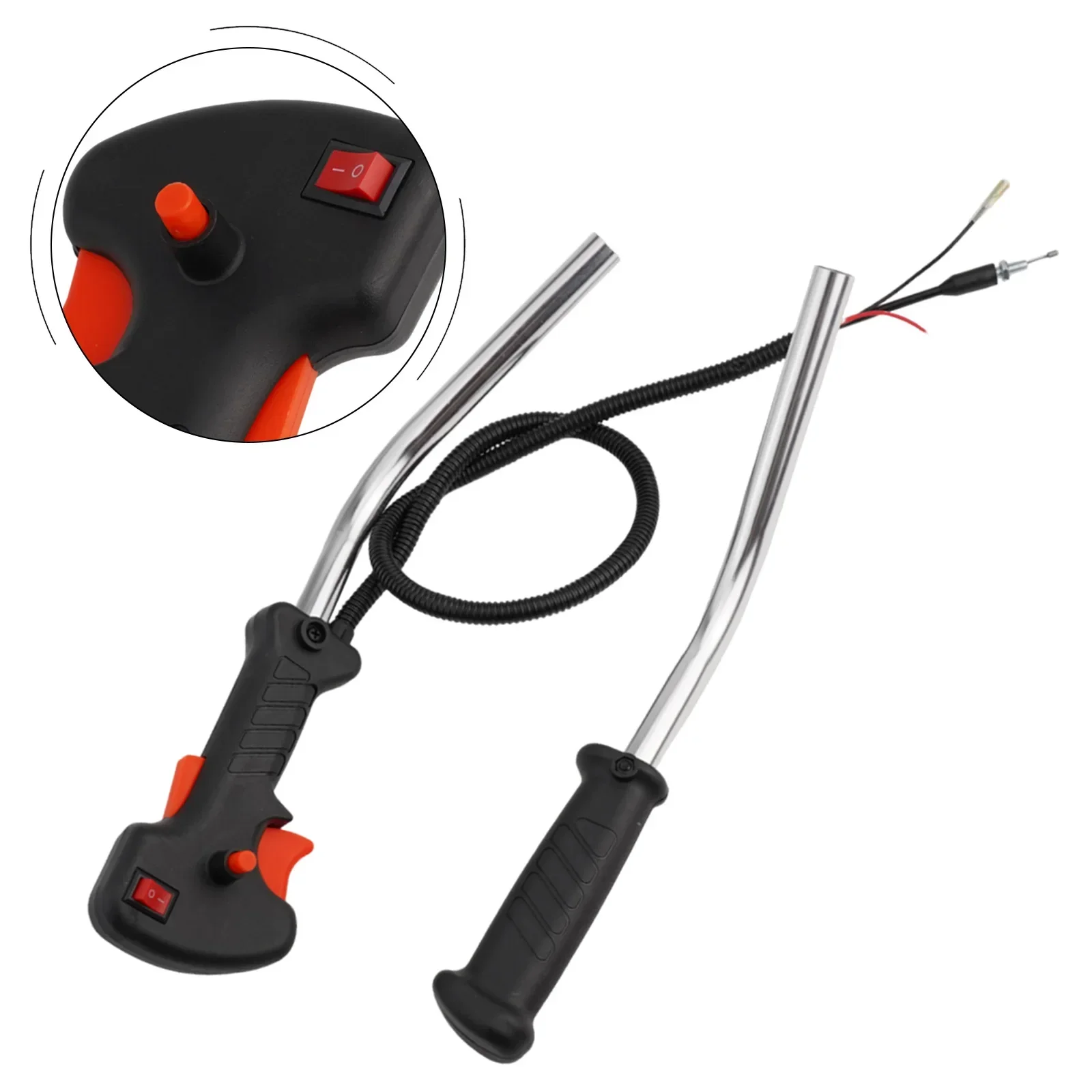 Artykuły ogrodnicze 40cm uchwyt rurowy wykaszarka trymer sterowanie uchwyt rurowy przełącznik + kabel spustowy przepustnicy do wykaszarki — zdjęcie 3