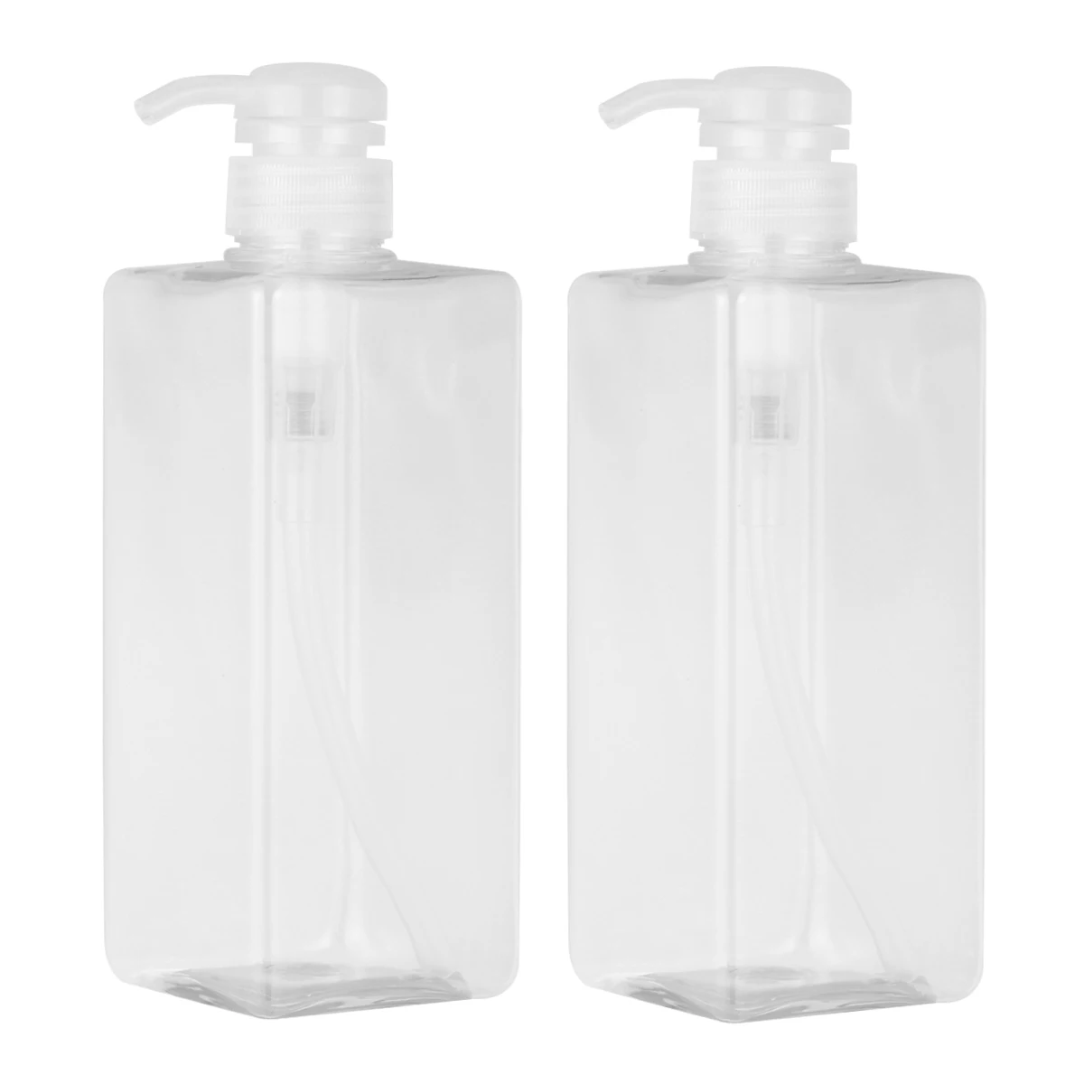 

2Pcs Refillable Plastic Pump Lotion Bottles Large Capacity for Shampoo Conditioner Bathroom Travel Toiletries Container