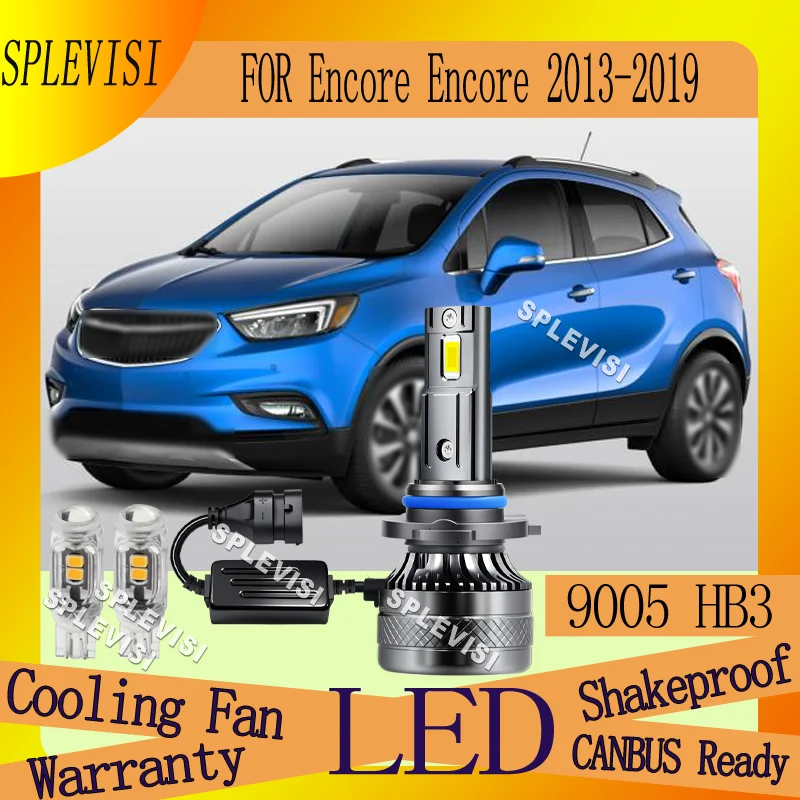 2pcs 9005 HB3 Easy Install Waterproof built in Cooling Fan High Beam For Encore Encore 2013 2014 2015 2016 2017 2018 2019