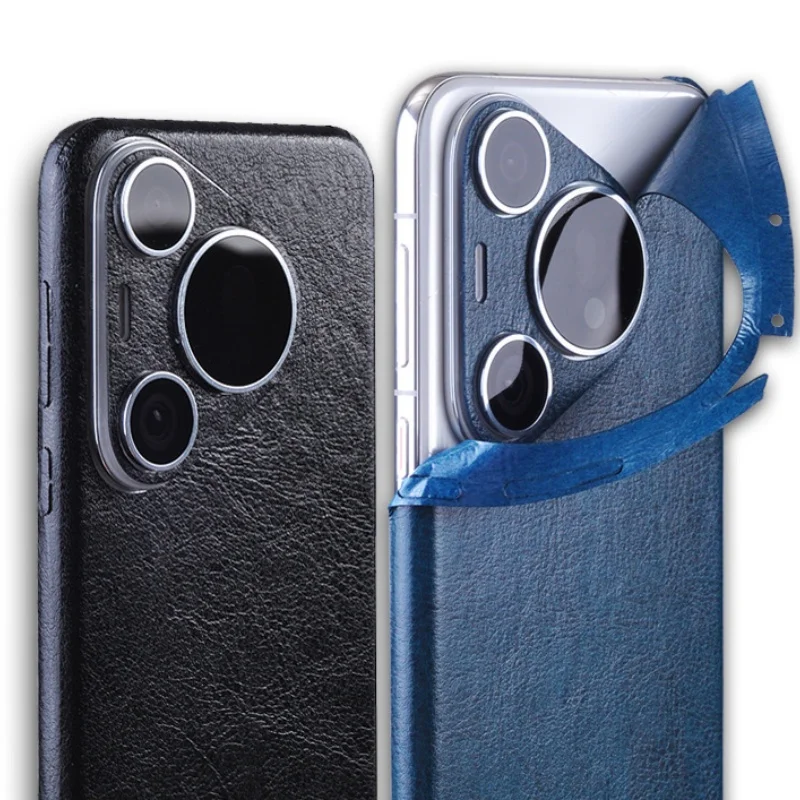 Película mate de cobertura completa de cuero de microfibra para Huawei P70 P60 P50 P40 P30 para Huawei Mate 60 50 40 30 Pro pegatinas traseras