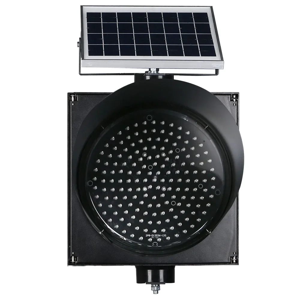 Solar traffic warning light 300mm Solar Red LED Flashing Traffic Light 12V Traffic Signal Beacon Light IP65 Rate