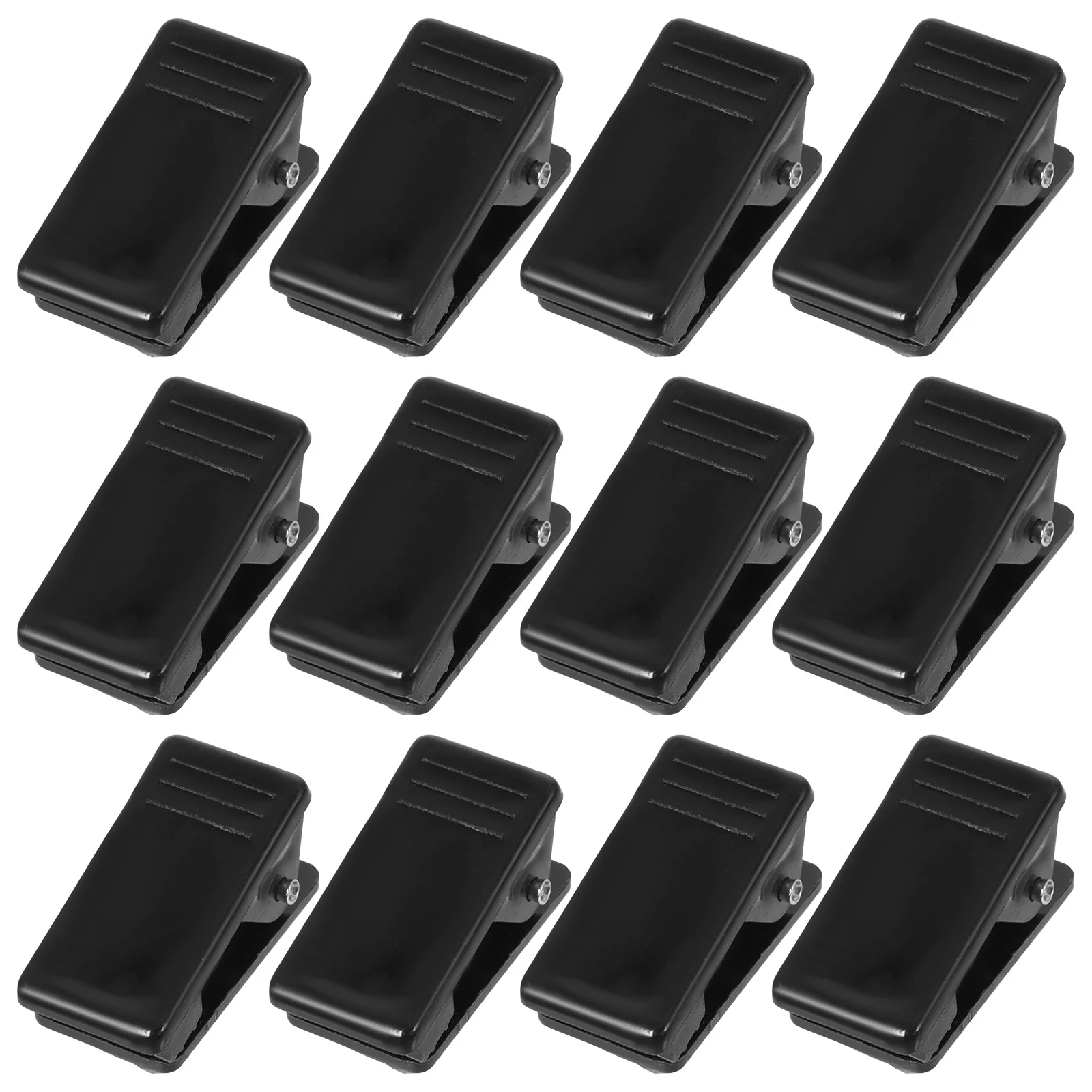 100Pcs Badge Clips Adhesive Plastic Spring Clips ABS Steel Work Name Tag Id Card Holder Office Meeting Seminar Use