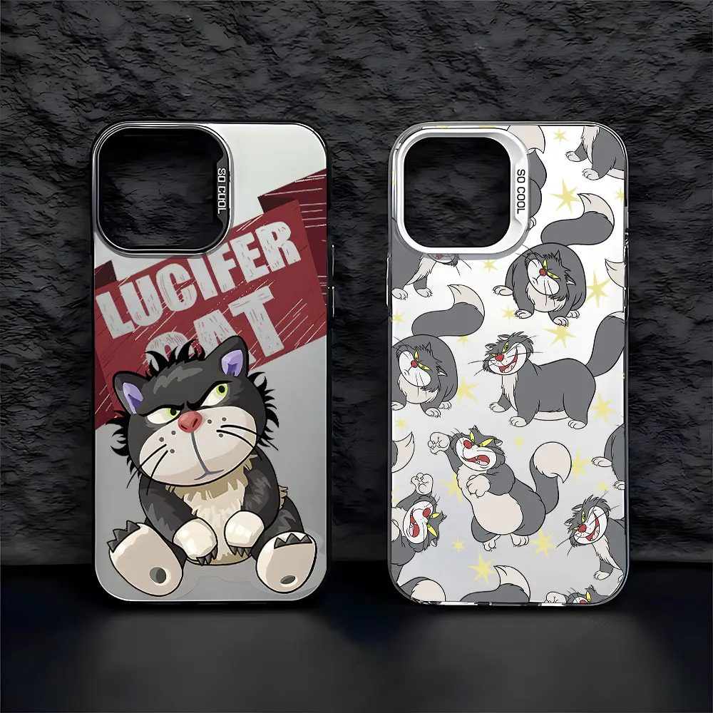 Cute Disneys Cat Lucifer Case for OPPO Realme 5 8 9i 10 11 Pro C12 C15 C20 C21Y C31 C33 C35 C53 C55 5G Matte Shockproof Cover