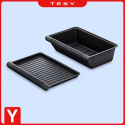 Under Seat Storage Box for Tesla Model Y Centrol Console Organizer Accessories Underseat Hidden Store Space Bins Chair Tray