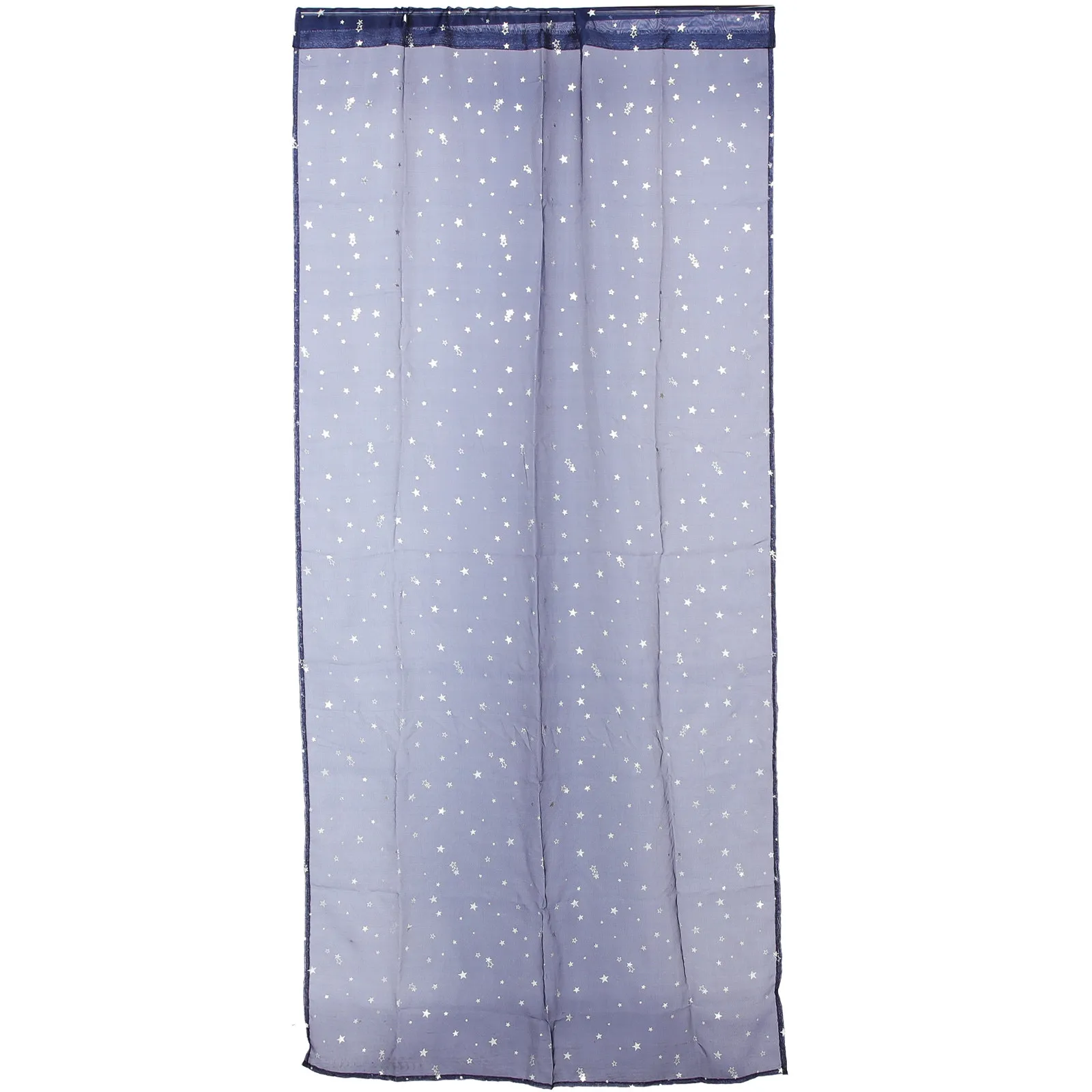 

Sheer Curtains Star Foil Window Screening Navy 100200Cm Romantic Silver Glitter Bedroom Kids Room Voile Tulle