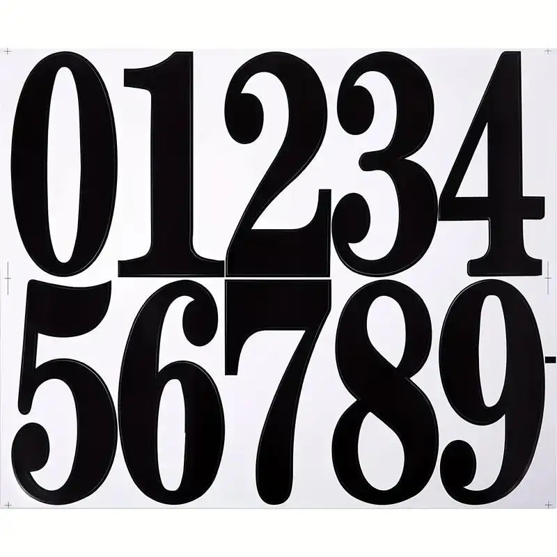 4 sheets 4 inch number sticker big Large Numeral Number Stickers for Mailbox Stationery DIY Self-adhesive Waterproof Home Decor