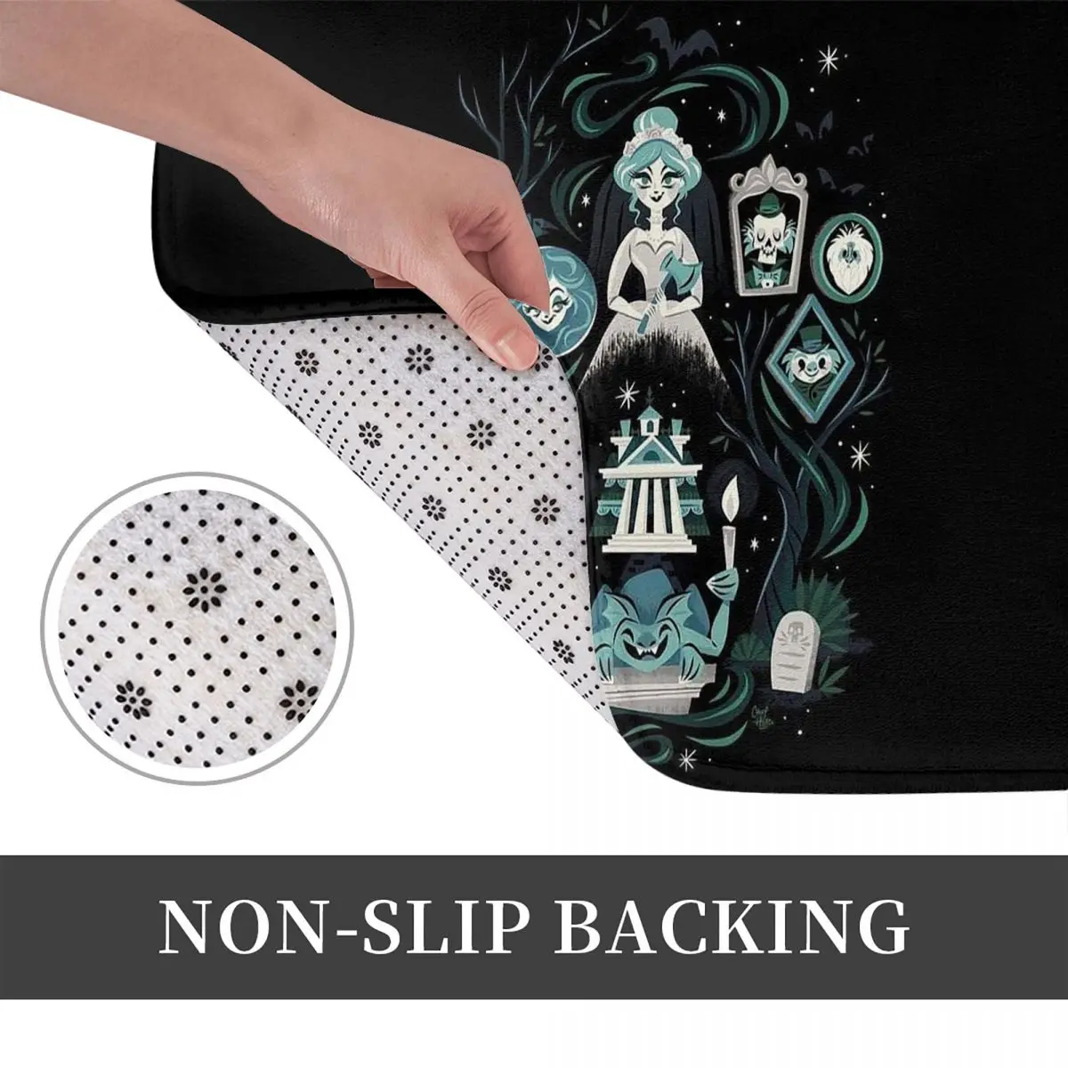 Haunted Mansion Stretching Anti-slip Doormat Floor  Mat Carpet Rug for Kitchen Entrance Home Bathroom Living room Footpad Mats