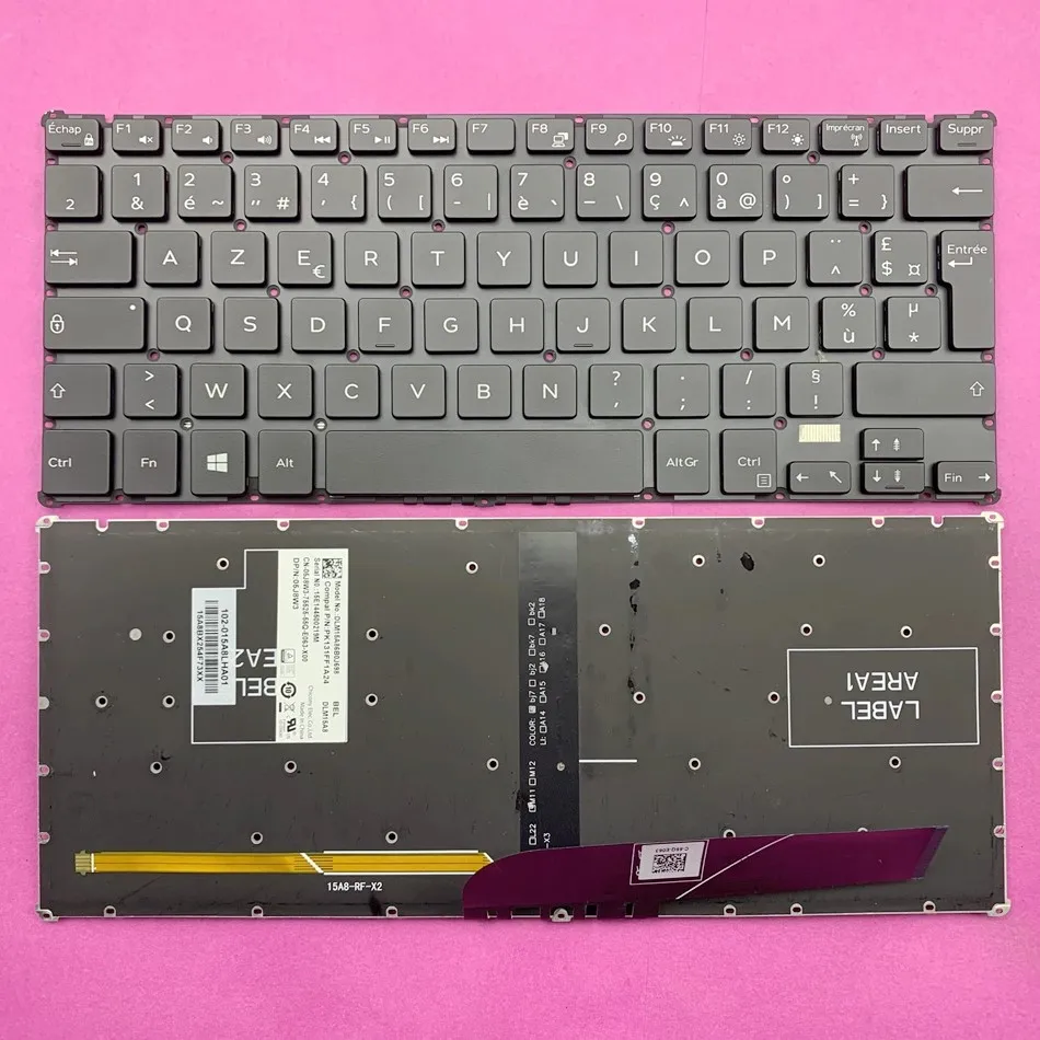 

French backlit Keyboard For DELL latitude 11 5175 5179 vrnue 11 pro 5130 7130 Series Azerty FR Layout