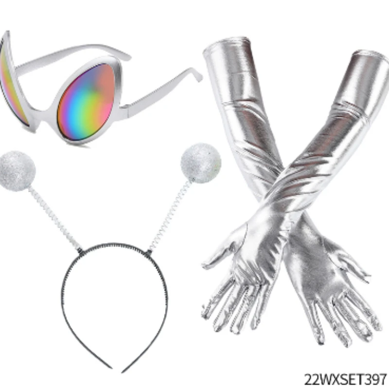 Alien party dress up różne kolory okrągłej klamry do włosów w kształcie kuli, obce okulary i innych akcesoriów odpowiednich dla mężczyzn i kobiet