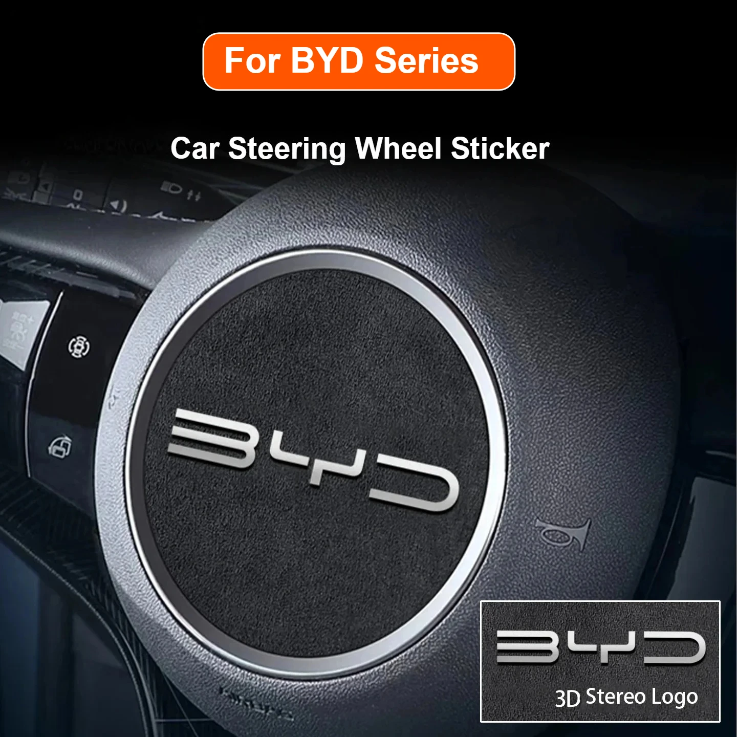 For BYD All Series Car Steering Wheel Sticker for Seal U 6 Dolphin Surf Sealion 5  6 7 ATTO3 ATTO2 Yuan Anti-Scratch Accessories