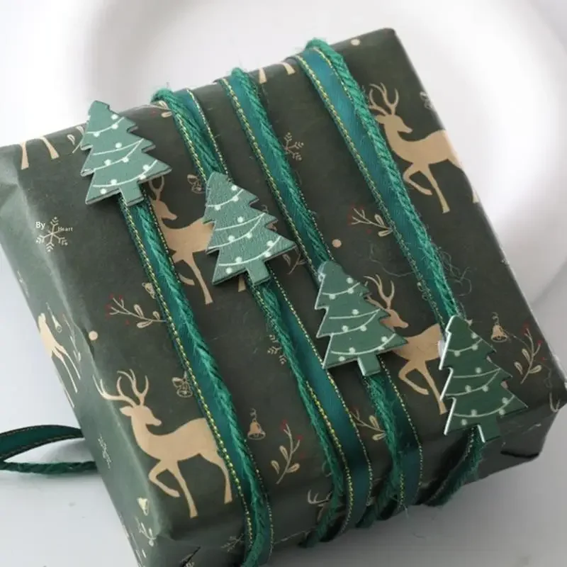 

Christmas Decoration Ribbon Gold Ornament Holiday Party Decorative Festive Ribbons DIY Ornaments Chrustmas Accessories