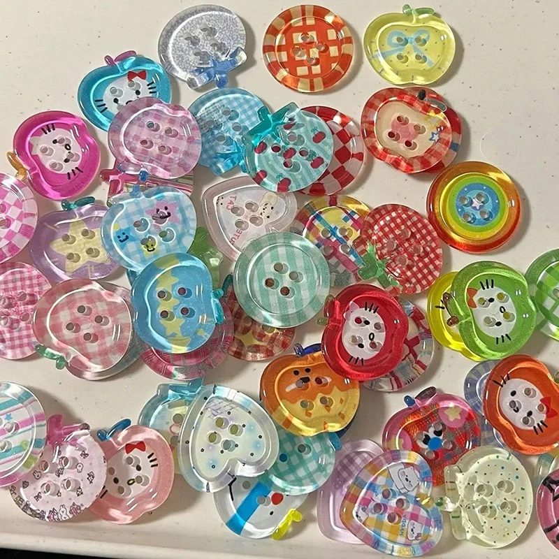 10/20 قطعة زر الدوبامين مختلط ملون شفاف الزخرفية سجل القصاصات Crafts بها بنفسك الحرف ملابس الطفل الإكسسوارات حبة مجوهرات #2