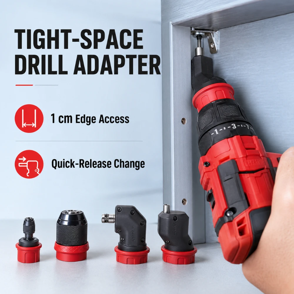 Multifunctional Hex Bit Adapter 6.35mm Quick Release Drill Chuck Compatible with Cordless Corded Drills for Daily Work