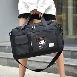 Kuromi Travel Bag Cartoon Anime Training Fitness Sports Gym Yoga Bag Separate Wet Dry Luggage Bag Large Capacity Travel Handbag