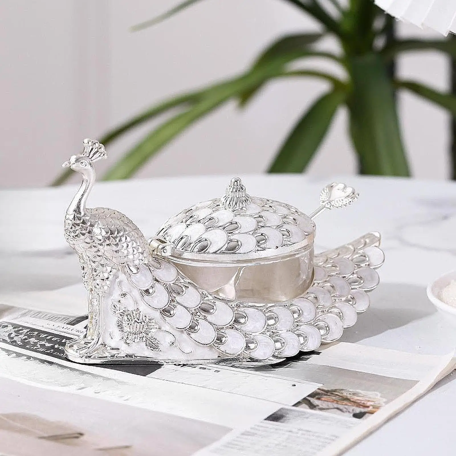 

Condiment Canister Multipurpose Novelty Storage Box Decorative Container Sugar Bowl for Dining Room Kitchen Home Wedding Parties
