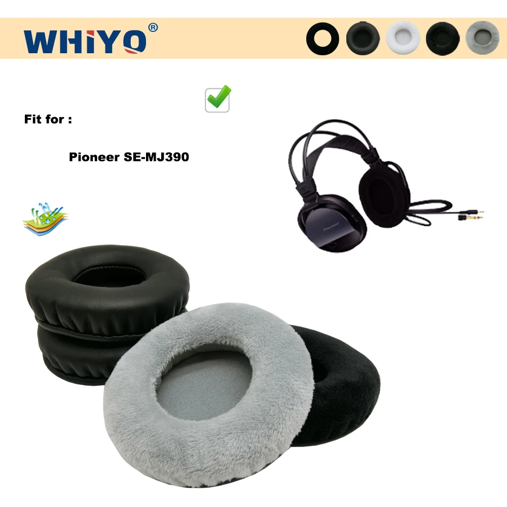 

Replacement Ear Pads for Pioneer SE-MJ390 Headset Parts Leather Cushion Velvet Earmuff Headset