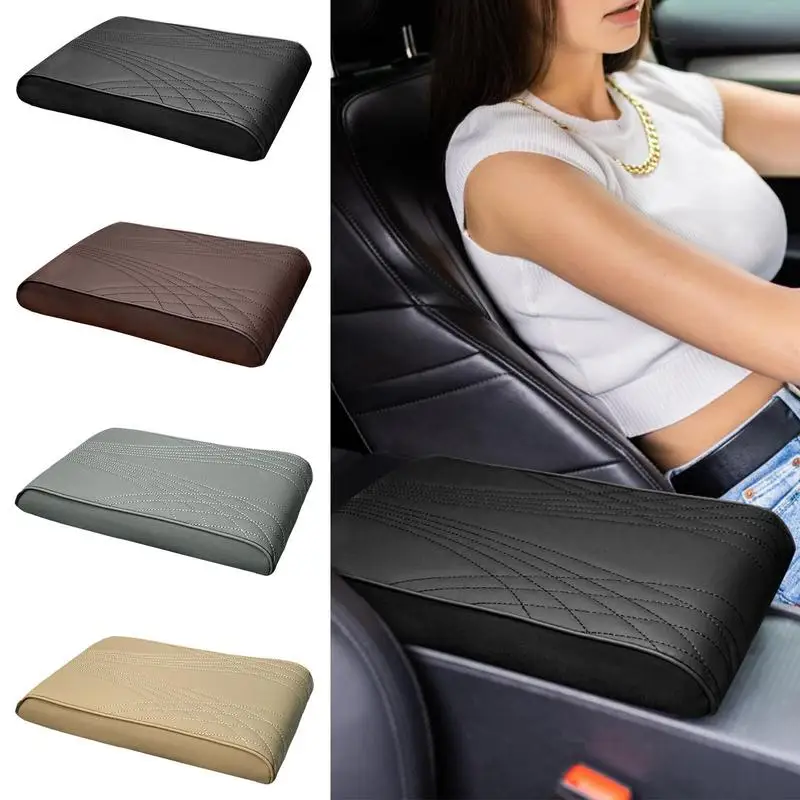 Car Central Armrest Pad Memory Foam Auto Center Console Arm Rest Seat Box Mat Cushion Pillow Cover Vehicle Protective Styling